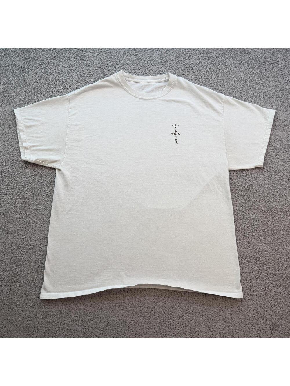 Travis Scott Cactus Jack Logo T Shirt XL White Streetwear Rap Merch Tee
